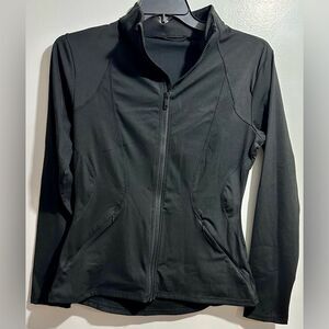 Athletic Fitted Zip-Up Black New (407)